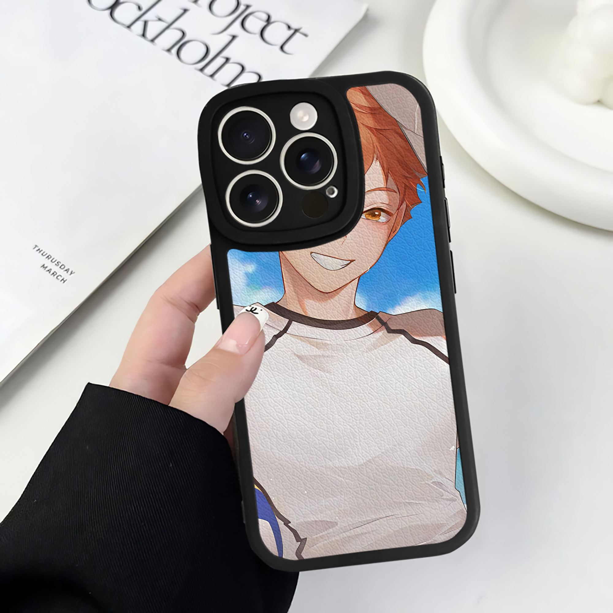 （画像用） ハイキュー!! Haikyu!! 【iPhone 16シリーズ対応】シリコンスマホケース（レザー調） 材質：シリコン